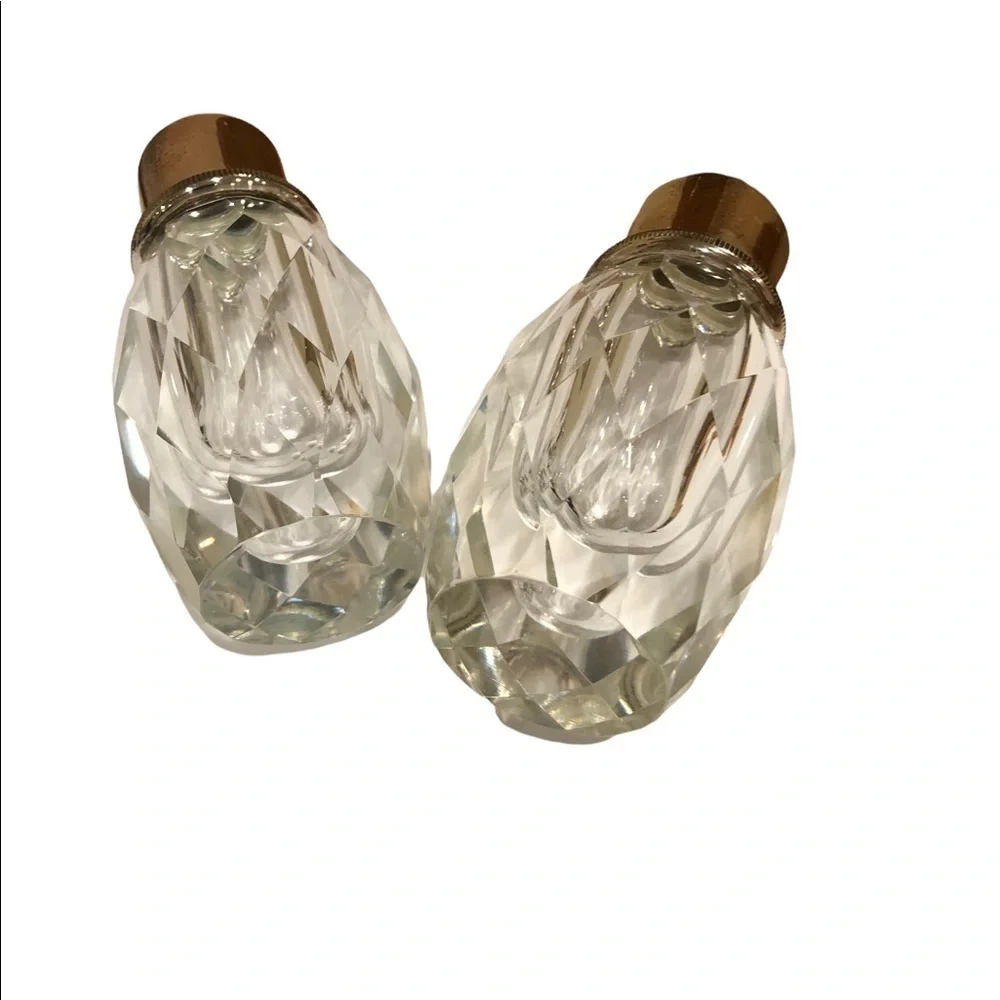 𝅺vintage Heavy Crystal Salt & Pepper